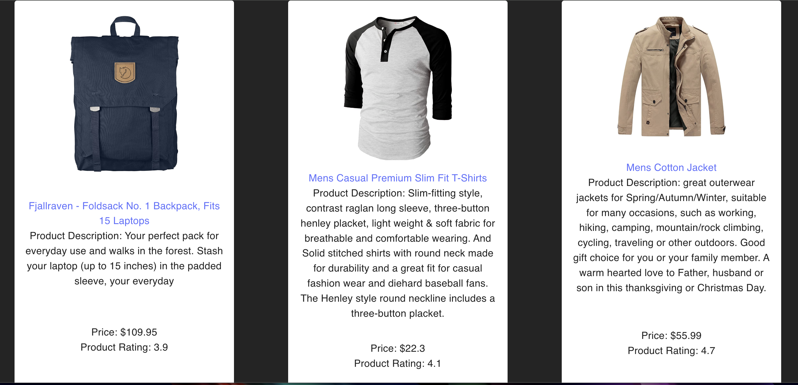 Product Page
