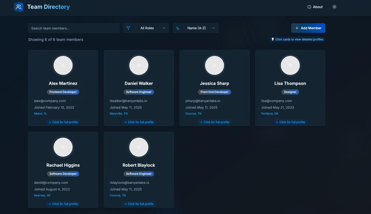 Team Directory
